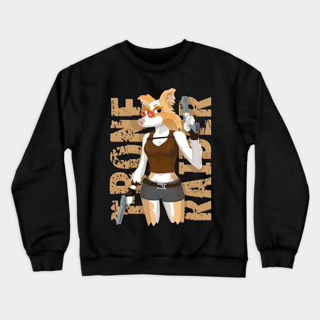 T-Bone Raider Crewneck Sweatshirt by DoggyGraphics